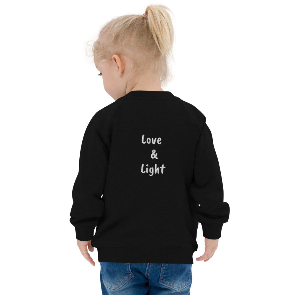 Baby Organic Bomber Jacket Love & Light Style Art by AAUstyle