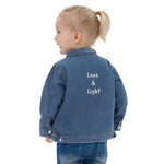 Load image into Gallery viewer, Love &amp; Light Baby Organic Denim Jacket
