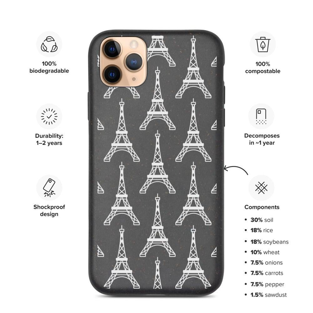 Eco-Friendly Biodegradable iPhone Cases - Eiffel Tower theme by AAUstyle