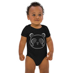 Load image into Gallery viewer, Happy Panda Style Art Organic Cotton Baby Bodysuit Eco-Friendly &amp; Cute
