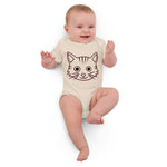 Load image into Gallery viewer, Cute Cat Style Art Organic Cotton Baby Bodysuit Eco-Friendly Kids Clothing
