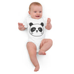 Load image into Gallery viewer, Happy Panda Style Art Organic Cotton Baby Bodysuit Eco-Friendly &amp; Cute

