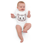 Load image into Gallery viewer, Cute Cat Style Art Organic Cotton Baby Bodysuit Eco-Friendly Kids Clothing
