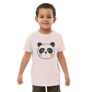 Happy Panda Style Art Organic Cotton Kids T-shirt - Eco-Friendly Unisex Kids Tees