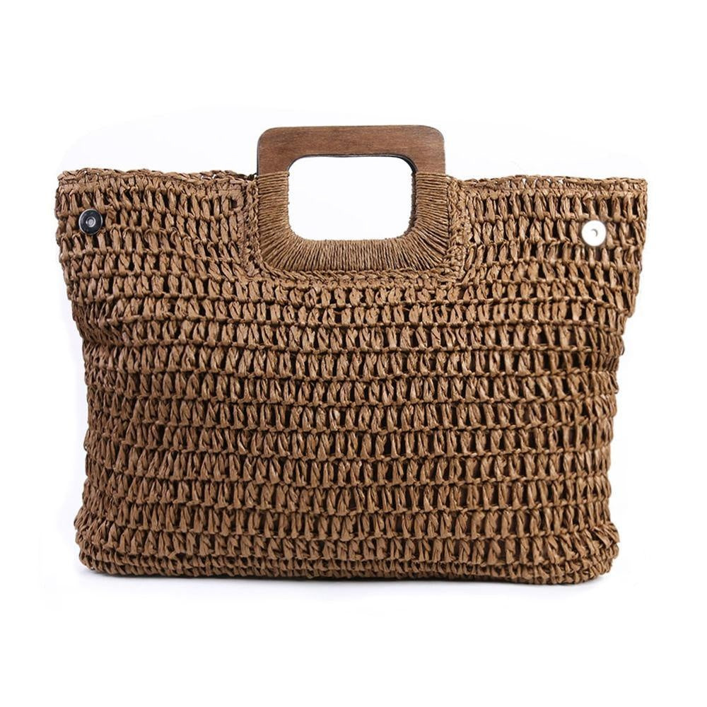 Vintage Hard Wood Shell Woven Brown Purse Hand Bag Ethnic Handmade | eBay