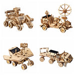 Load image into Gallery viewer, Robotime 3D Wooden Assembly Space Hunting Solar Energy Car Toys
