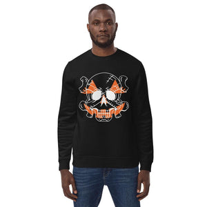 Unisex Skull Art Halloween Sweatshirt - Skull & Bones Art by AAUstyle, ECO-Friendly sweatshirts