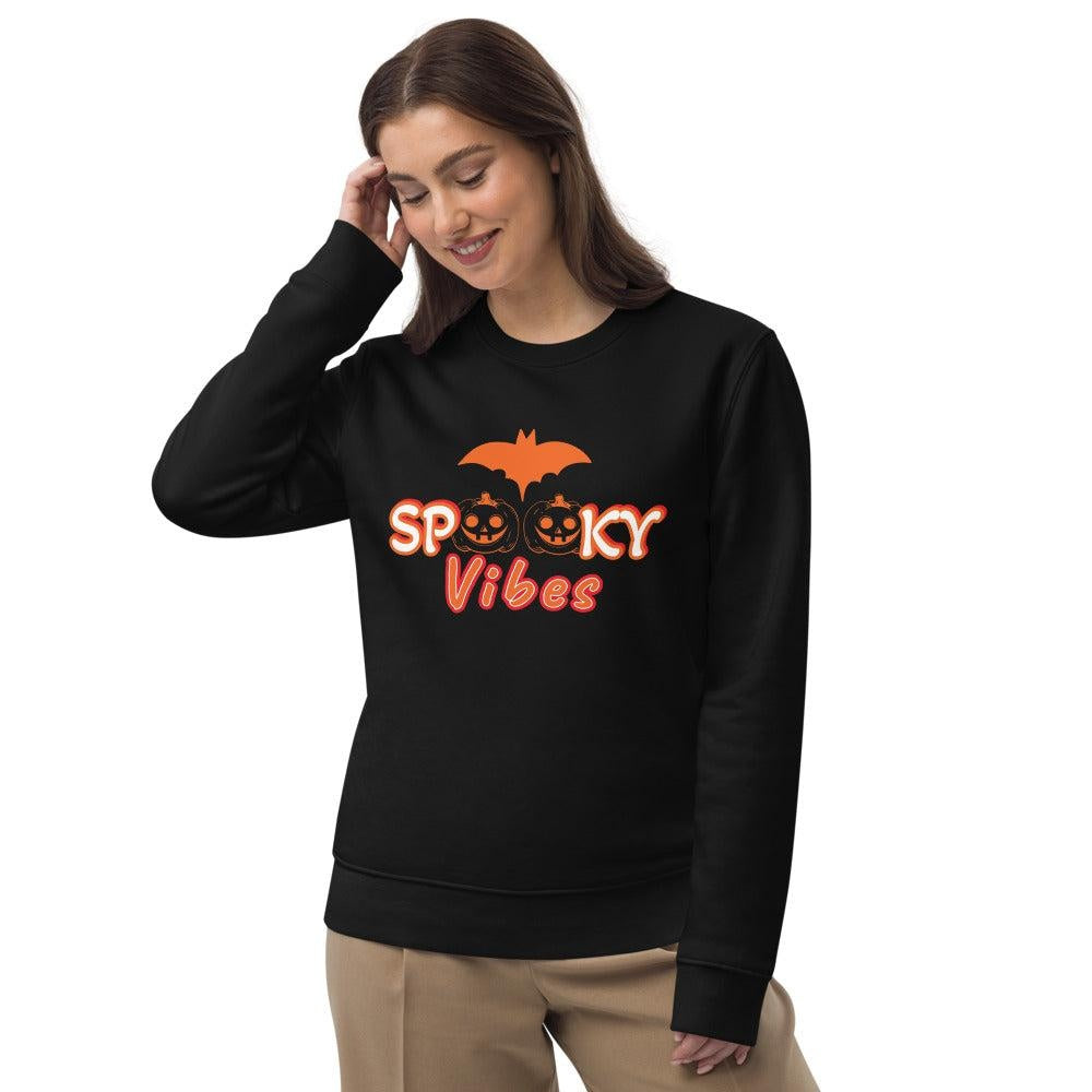Spooky Vibes Halloween Sweatshirt Unisex & Eco-Friendly Sweatshirts by AAUstyle