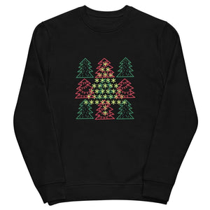 Unisex Eco Sweatshirt - Christmas Tree Style Art by AAUstyle