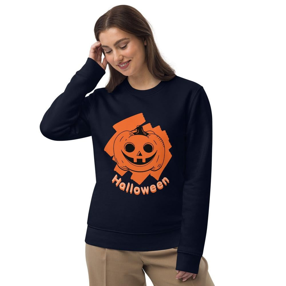 Unisex Halloween Sweatshirt - The Pumpkin Style Art by AAUstyle, ECO-Friendly sweatshirts