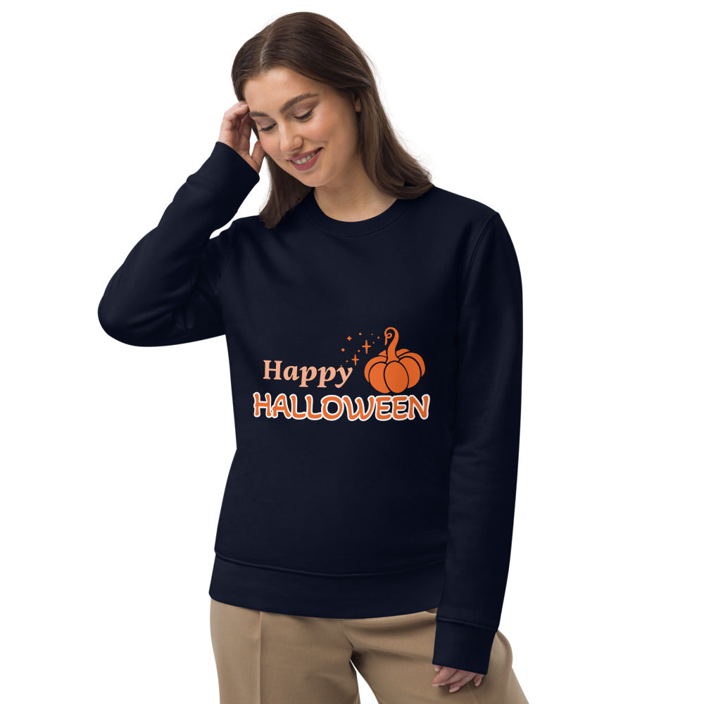 Unisex Happy Halloween Sweatshirt - The Pumpkin Style Art by AAUstyle, ECO-Friendly sweatshirts