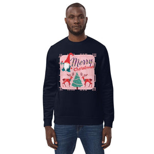 Christmas Unisex Eco Sweatshirt Merry Christmas Style Art by AAUstyle
