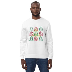 Unisex Eco Sweatshirt Christmas Tree Style Art by AAUstyle