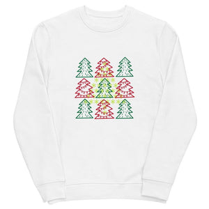 Unisex Eco Sweatshirt - Christmas Tree Style Art by AAUstyle