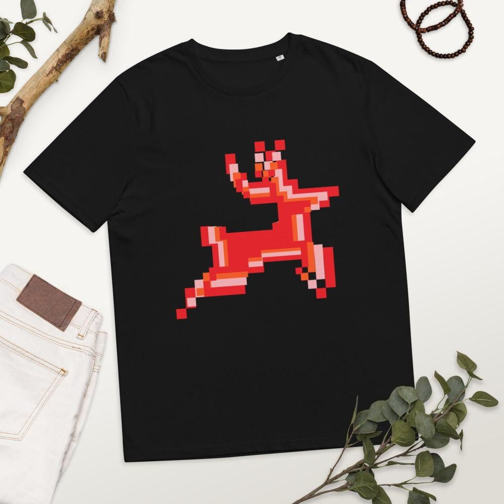 Christmas Reindeer Tees Unisex Organic Cotton T-shirt - Style Art by AAUstyle
