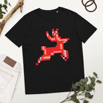 Load image into Gallery viewer, Christmas Reindeer Tees Unisex Organic Cotton T-shirt - Style Art by AAUstyle
