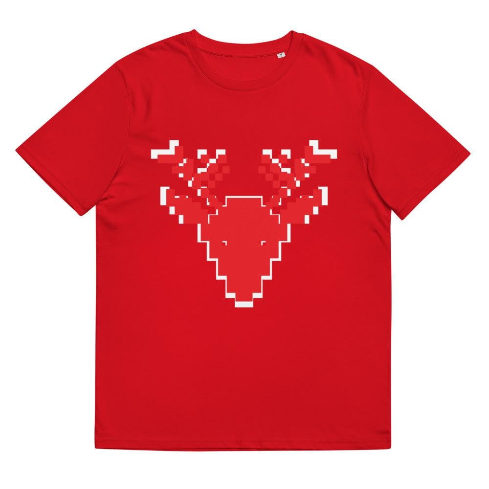 Christmas Santa Claus's Reindeer Style Art Tees Unisex Organic Cotton T-shirt