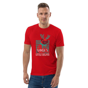Santa Little Helper Style Art T-Shirts Unisex Organic Cotton Tees