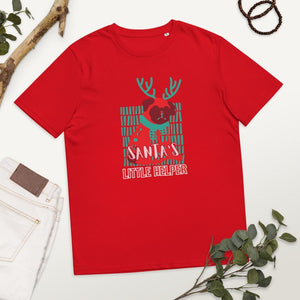 Santa Little Helper Style Art T-Shirts Unisex Organic Cotton Tees