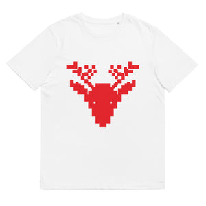 Christmas Santa Claus's Reindeer Style Art Tees Unisex Organic Cotton T-shirt