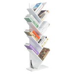 Load image into Gallery viewer, 9-Shelf Bookcase Rack, Free Standing Book Storage Organizer,Wooden Tree Bookshelf,Storage for Books, Movies, Video Games, and CDs,White Color
