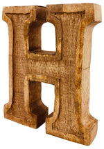 Load image into Gallery viewer, Hand Carved Wooden Embossed Letter H
