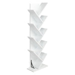 Load image into Gallery viewer, 9-Shelf Bookcase Rack, Free Standing Book Storage Organizer,Wooden Tree Bookshelf,Storage for Books, Movies, Video Games, and CDs,White Color
