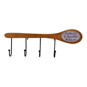 26cm Wooden Spoon W/Hooks