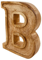 Load image into Gallery viewer, Hand Carved Wooden Embossed Letter B
