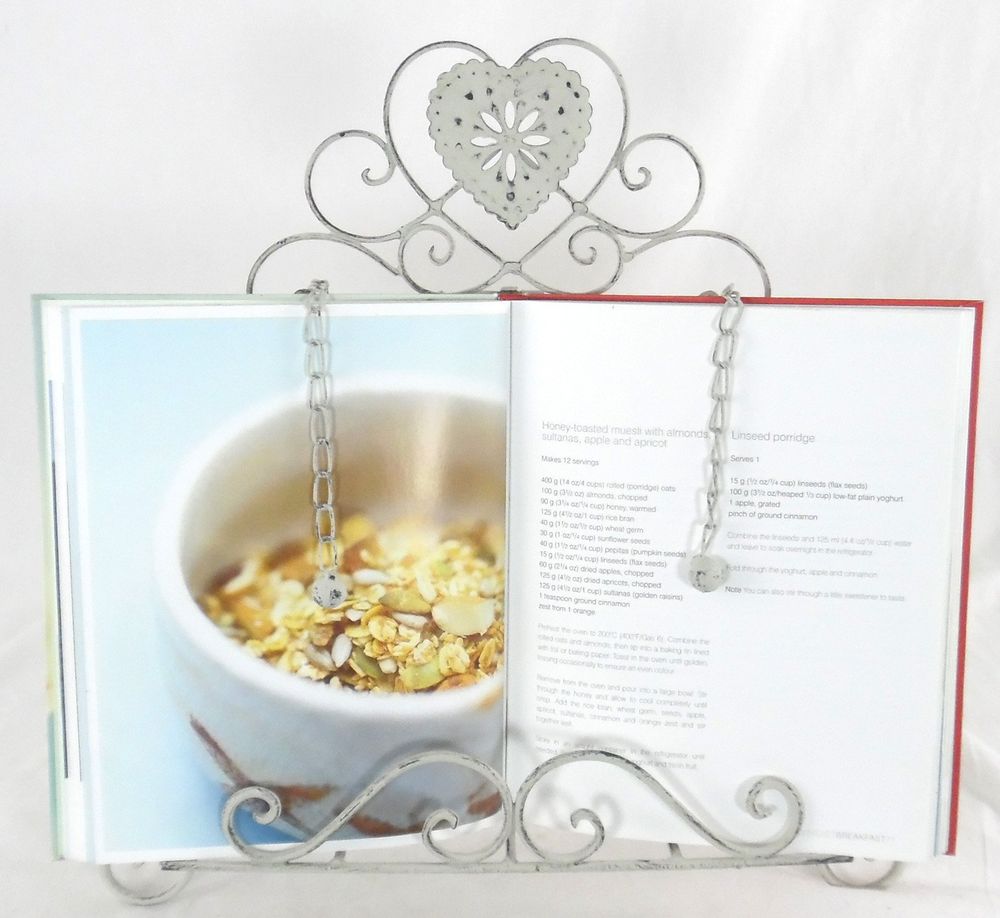 Grey Heart Cookery Book Holder