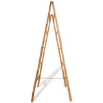 Load image into Gallery viewer, vidaXL Double Towel Ladder with 5 Rungs Bamboo 50x160 cm
