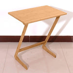 Load image into Gallery viewer, 60x40x65cm Z-shaped Bamboo Sofa Side Table Sandal Wood Color
