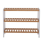 Load image into Gallery viewer, 100% Bamboo Shoe Rack Bench, Shoe Storage - Suitable for Entrance Corridor, Bathroom, Living Room And Corridor 70 * 25 * 55 - Natural and White
