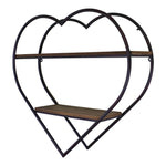 Load image into Gallery viewer, Heart Shaped Metal &amp; Wood Shelf Unit
