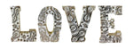 Load image into Gallery viewer, Hand Carved Wooden White Flower Letters Love
