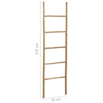 Load image into Gallery viewer, vidaXL Towel Ladder with 5 Rungs 170 cm Bamboo
