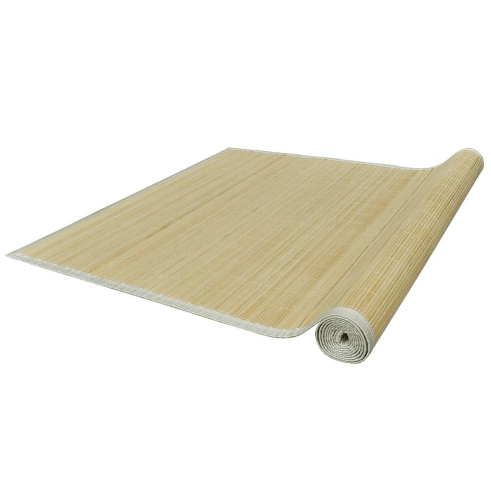 vidaXL Rug Non-sliding Bamboo Carpet 39.4"x63"/63"x90.6" Light Brown/Brown