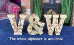 Load image into Gallery viewer, Hand Carved Wooden Flower Letter C
