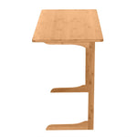 Load image into Gallery viewer, 60x40x65cm L-shaped Bamboo Sofa Side Table Sandal Wood Color
