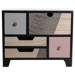 Load image into Gallery viewer, Wooden Black Mini Dresser Cabinet Shabby Chic Drawer Jewellery Storage Organiser

