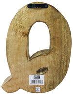 Load image into Gallery viewer, Hand Carved Wooden White Flower Letter Q
