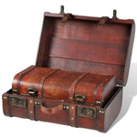Load image into Gallery viewer, vidaXL Wooden Treasure Chest 2 pcs Vintage Brown
