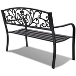 Load image into Gallery viewer, Garden Bench 127 cm Cast Iron Black
