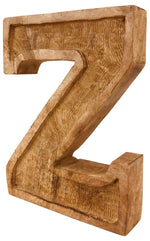 Load image into Gallery viewer, Hand Carved Wooden Embossed Letter Z
