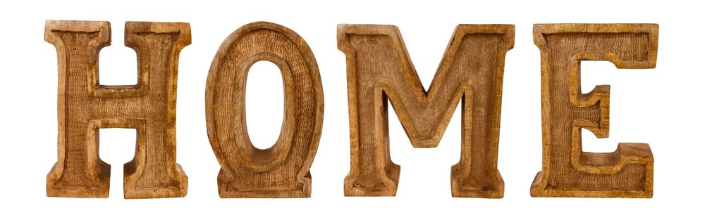 Hand Carved Wooden Embossed Letters Home