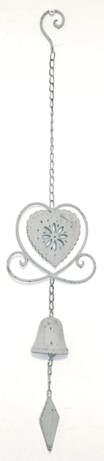 Load image into Gallery viewer, Grey Heart Hanging Decorative Bell
