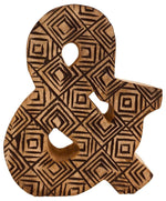 Load image into Gallery viewer, Hand Carved Wooden Geometric Letter &amp;
