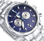 Load image into Gallery viewer, Amber Time Men&#39;s Quartz Chronograph Watch Stainless Steel Band - Blue
