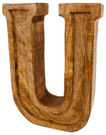Load image into Gallery viewer, Hand Carved Wooden Embossed Letter U

