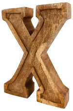 Load image into Gallery viewer, Hand Carved Wooden Embossed Letter X
